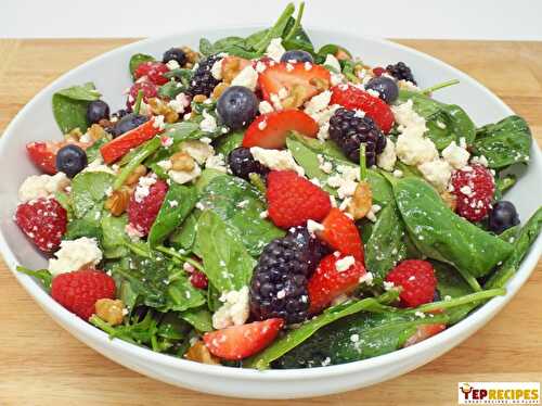 Mixed Berry and Spinach Salad