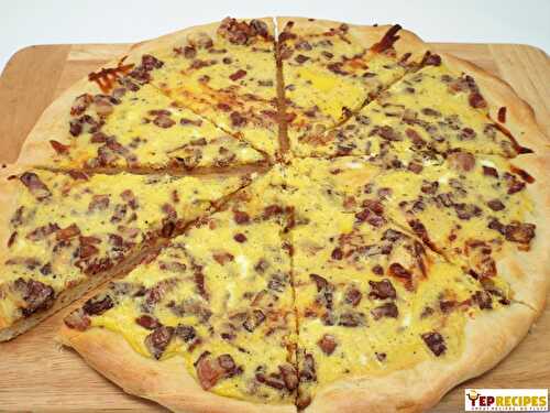 Homemade Pizza Carbonara