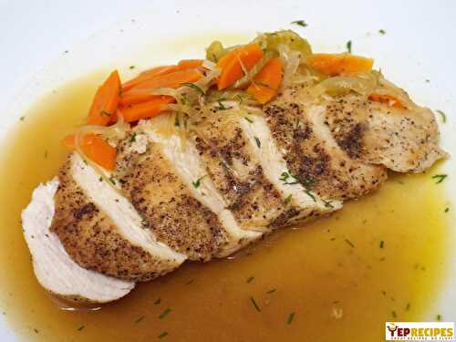 Sauteed Chicken with Mirepoix and Fresh Herbs