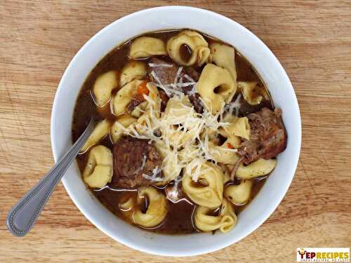 Italian Style Beef and Tortellini Soup