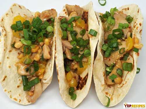Kung Pao Chicken Tacos