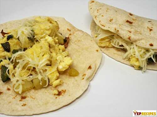 Scrambled Egg and Roasted Poblano Breakfast Tacos