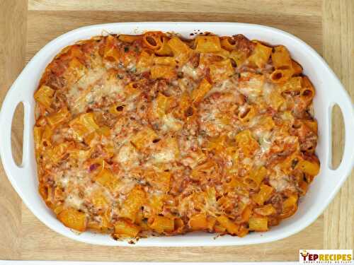 Baked Rigatoni with Sausage and Peppers