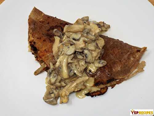 Buckwheat Crepes with Chicken and Mushrooms