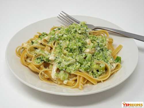 Easy Broccoli Fettuccine Alfredo