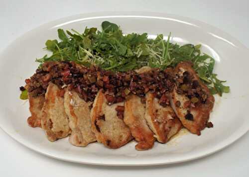 Pork Chops with Balsamic, Olive & Tomato Relish