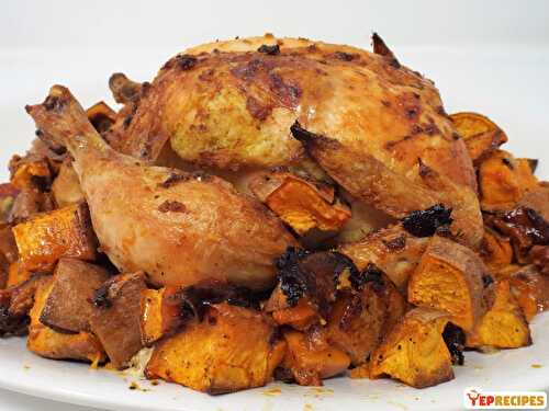 Ginger Roasted Chicken and Sweet Potatoes