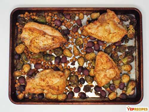 Sheet Pan Chicken Chickpeas & Sprouts