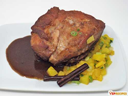 Caribbean Pork Roast with Gingered Pineapple