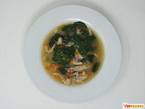 Chicken and Rice Soup with Spinach