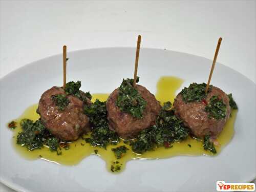 Meatballs with Rosemary Chimichurri