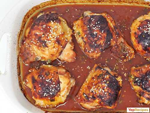 Sweet and Spicy Baked Chicken Thighs