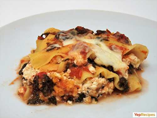 Slow Cooker Cheesy Spinach Lasagna
