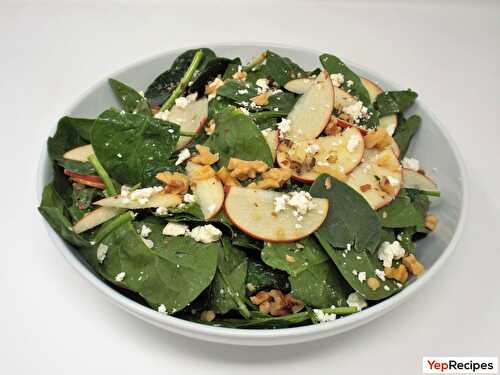 Apple Spinach Salad with Feta and Walnuts