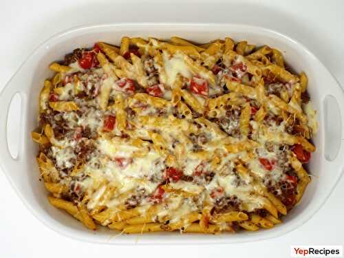 Baked Beef Mostaccioli