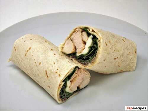 Chicken and Mozzarella Wraps with Olive Tapenade