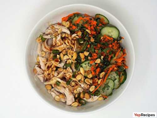 Vietnamese Cold Chicken Noodle Bowl