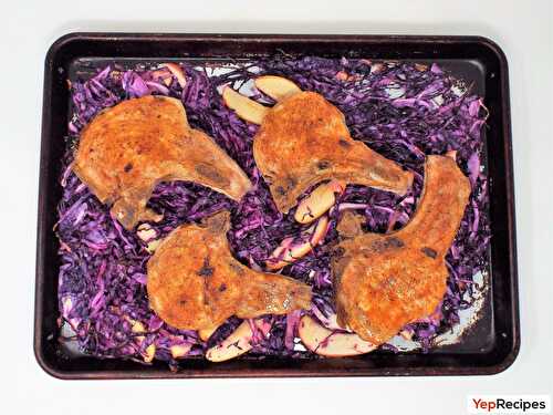 Sheet Pan Pork Chops and Red Cabbage