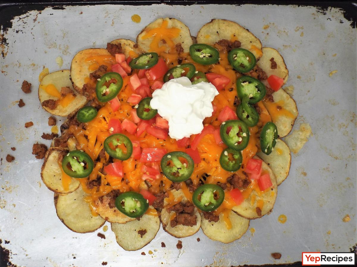 Loaded Beef Potato Nachos