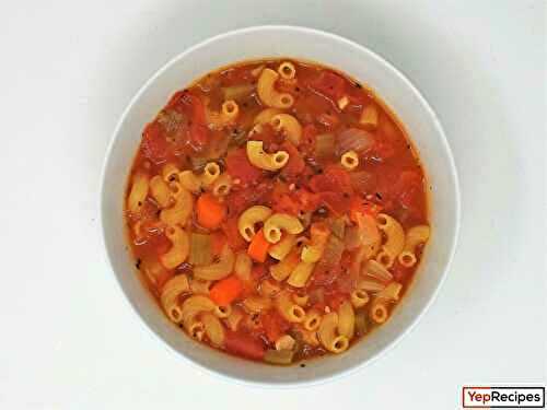 Tomato Vegetable and Macaroni Soup