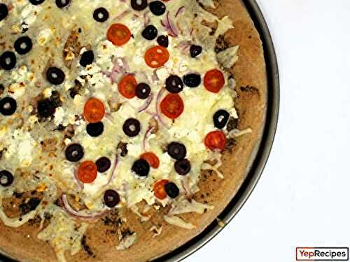 Greek Pizza with Garlic Herb Crust