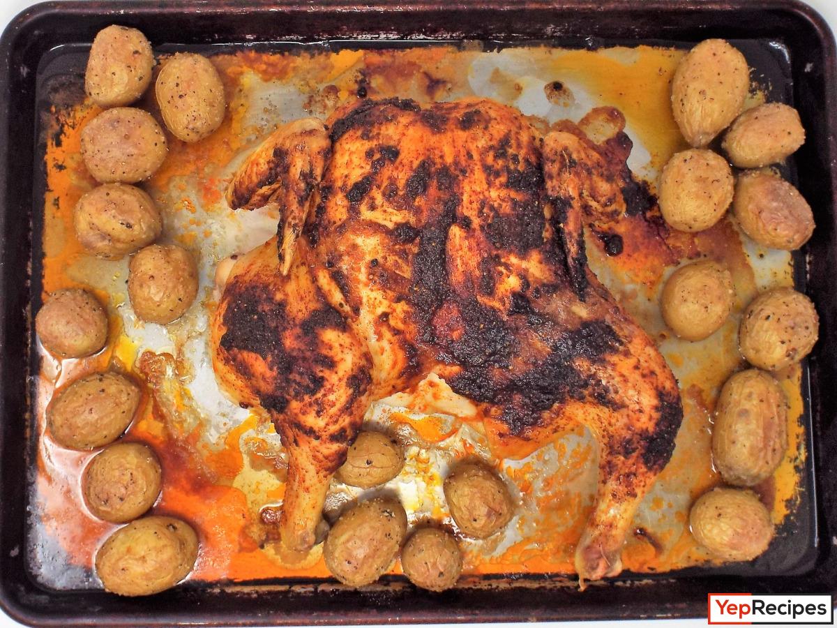 Spatchcock Paprika Chicken and Potatoes