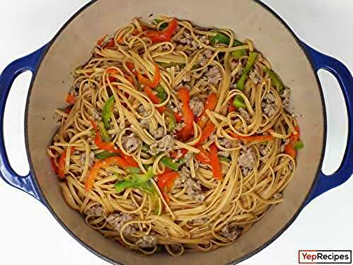 Linguine with Italian Sausage and Bell Peppers