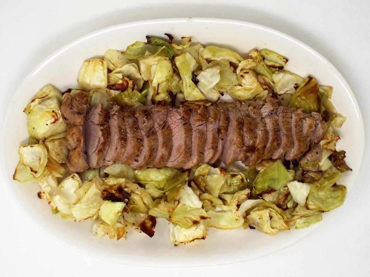 Gingered Pork Tenderloin and Cabbage