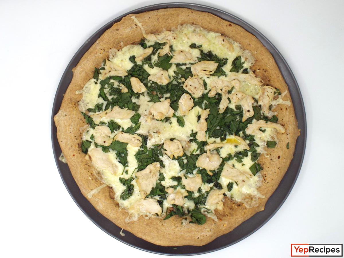 Chicken and Spinach Pizza with Havarti Cheese