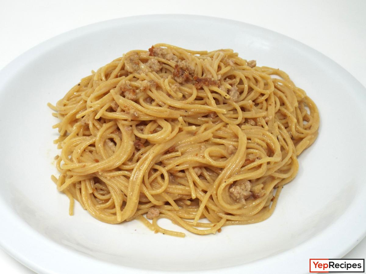 Ground Pork Carbonara