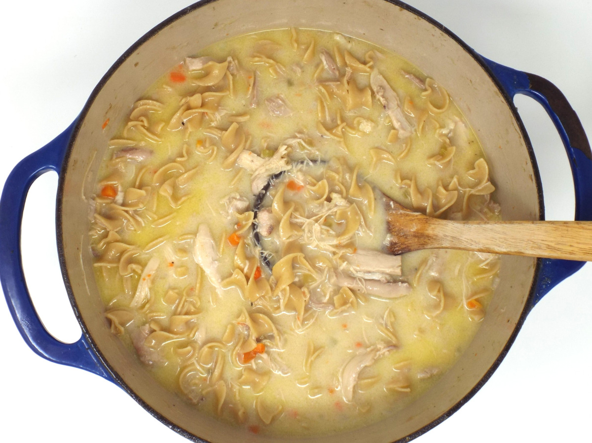 Creamy Chicken and Egg Noodle Soup