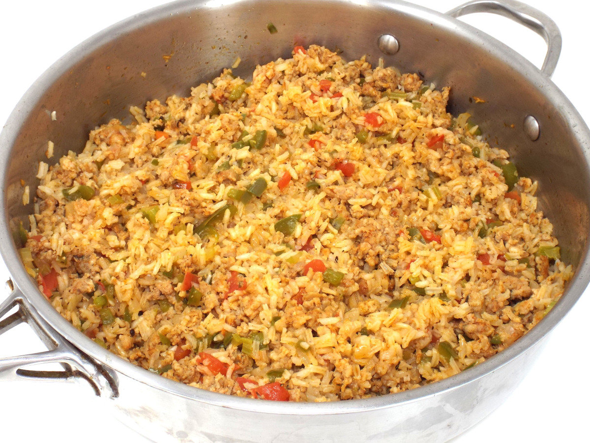 Cajun Chicken Sausage and Rice Skillet