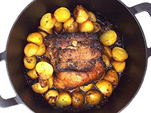 Oven Braised Pork Shoulder and Baby Potatoes