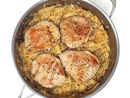 Skillet Pork Chops and Sauerkraut