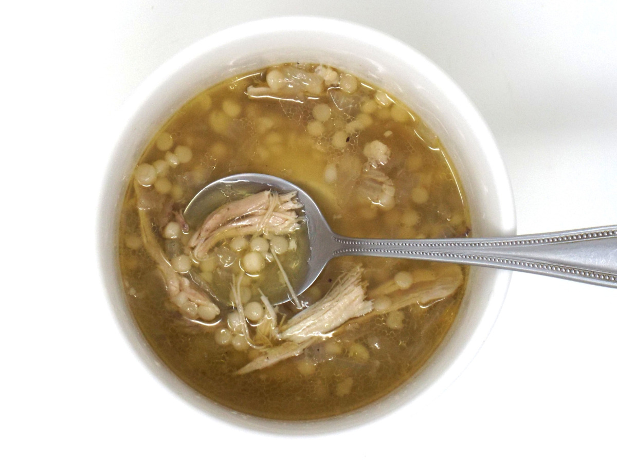 Chicken and Garlic Couscous Soup
