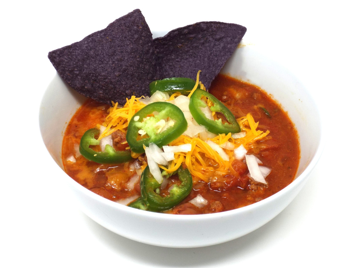 Slow Cooker Ground Pork and Pinto Bean Chili