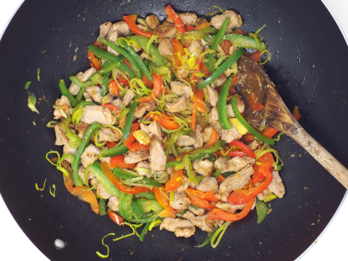 Triple Ginger Pork and Pepper Stir-Fry