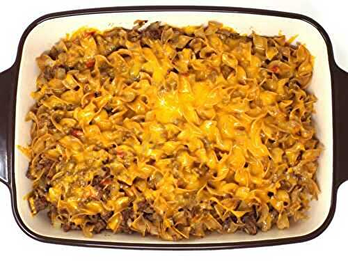 Ground Beef and Cheesy Noodle Casserole