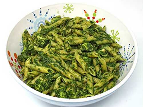 Chicken and Arugula Pesto Pasta Salad