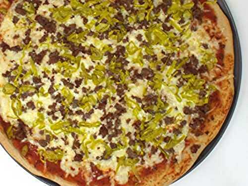 Homemade Italian Sausage and Pepperoncini Pizza