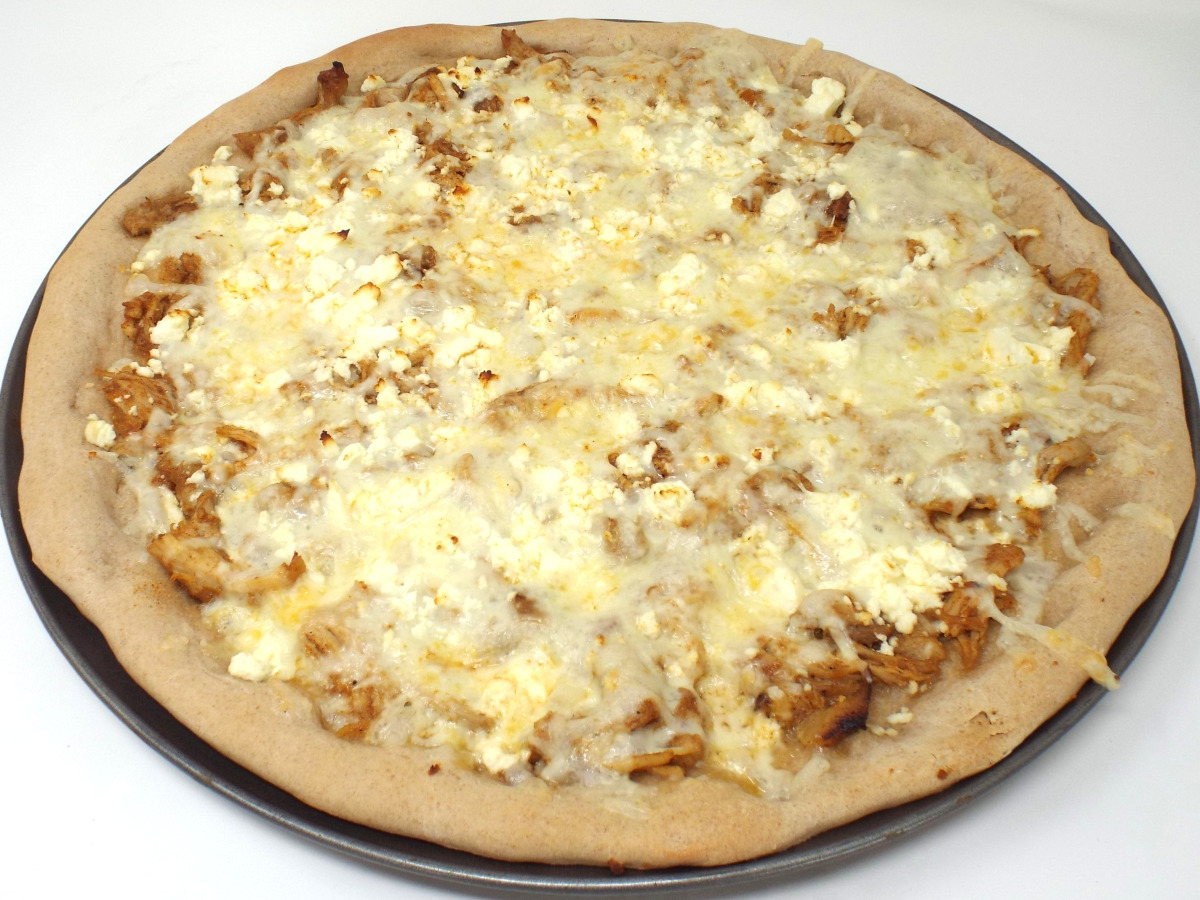 Buffalo Chicken and Feta Pizza