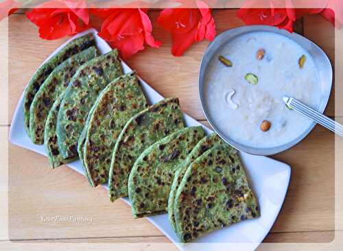 Palak Paneer Paratha