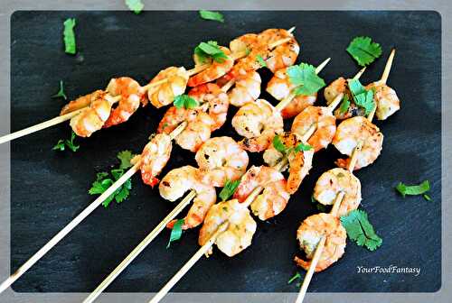 Garlic and Lemon Prawn Skewers