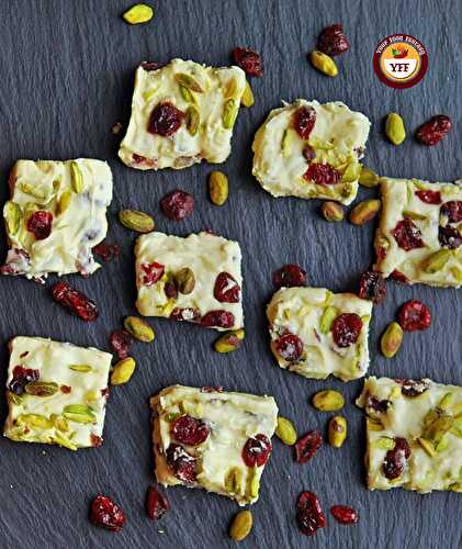 White Chocolate Cranberry Fudge
