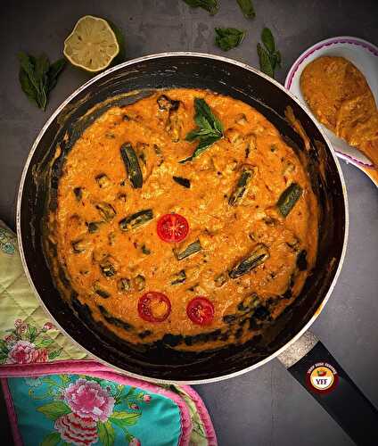 Dahi wali Bhindi - Okra Yogurt Curry