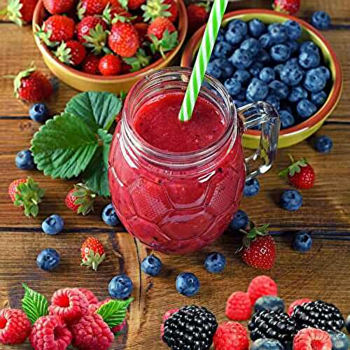 Berries smoothie with almond milk