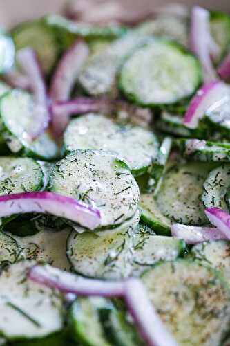 Cucumber Salad Recipe with Mayonnaise Dressing and Dill