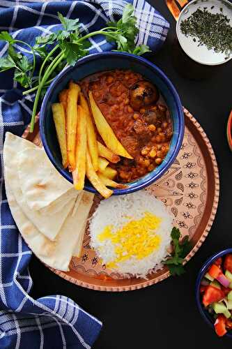 Gheimeh Recipe (Khoresht Gheymeh) with Persian Rice