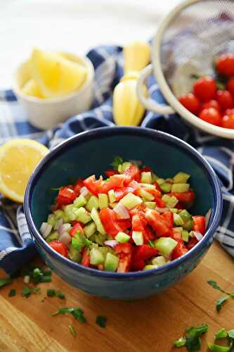 Salad Shirazi Recipe (Persian Cucumber and Tomato Salad)