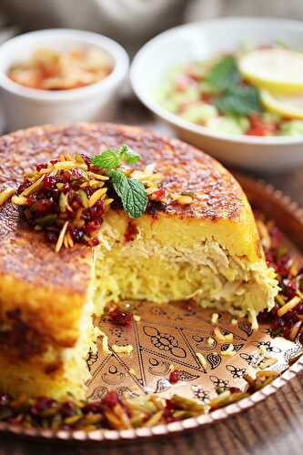 Tahchin Morgh Recipe (Crispy Persian Saffron Rice Cake)